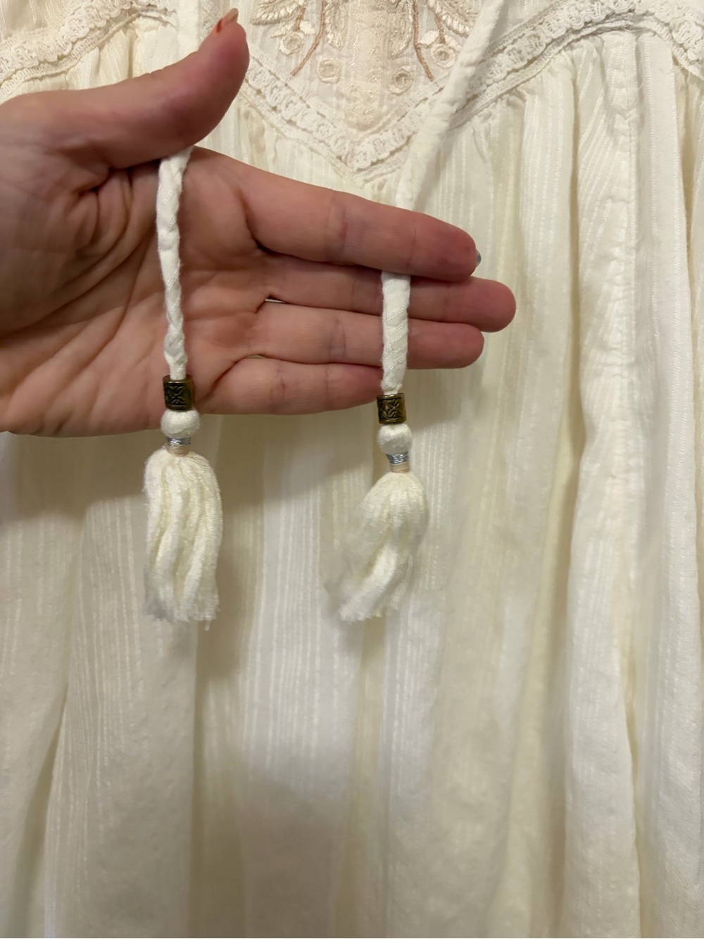 ☀️✌🏽🕊️Anthropologie Viveka Embroidered Bohemian Lace Mini Dress🕊️✌🏽☀️ - Picture 14 of 15
